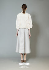 Beige Puff Sleeves Shirt Jacket