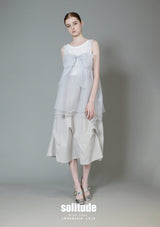 Grey Chiffon Ribbon Vest