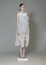 Grey Chiffon Ribbon Vest