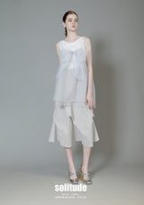 Grey Chiffon Ribbon Vest