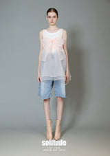 Pink Chiffon Ribbon Vest