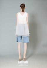 Pink Chiffon Ribbon Vest