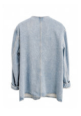 Ribbon Medium Wash Denim Jacket