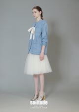 Ribbon Medium Wash Denim Jacket