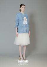 Ribbon Medium Wash Denim Jacket