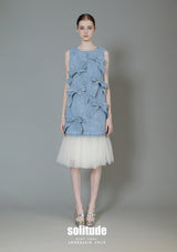Bows-Front Denim Vest Dress