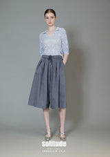 Elasticated Waistband Washed Denim Pants
