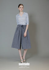 Elasticated Waistband Washed Denim Pants
