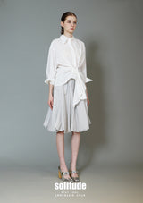 White Asymmetrical Woven Shirt
