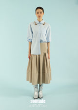 Power Blue Beaded Collar Shirt