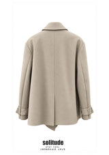 Apricot Double-Breasted Blazer