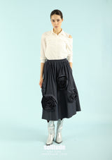White Asymmetric Drop Shoulder Shirt