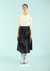 White Asymmetric Drop Shoulder Shirt
