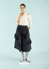White Asymmetric Drop Shoulder Shirt