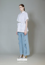 Lace Trimmed Short Sleeves Top