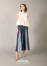 White Pleated Sleeveless Top