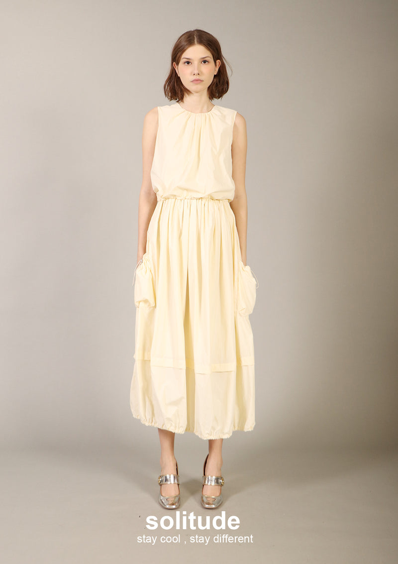 Yellow Double Layers Dress