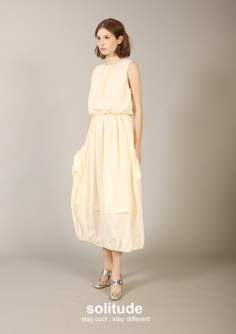 Yellow Double Layers Dress