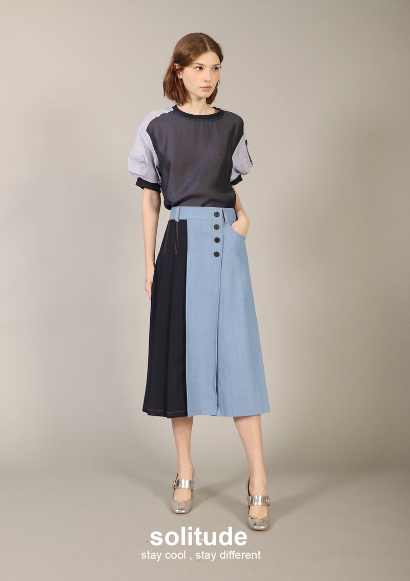 Light Blue Denim Culottes