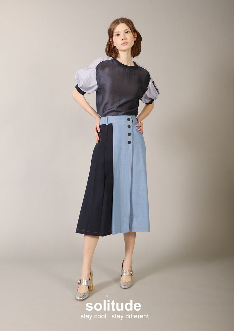 Light Blue Denim Culottes