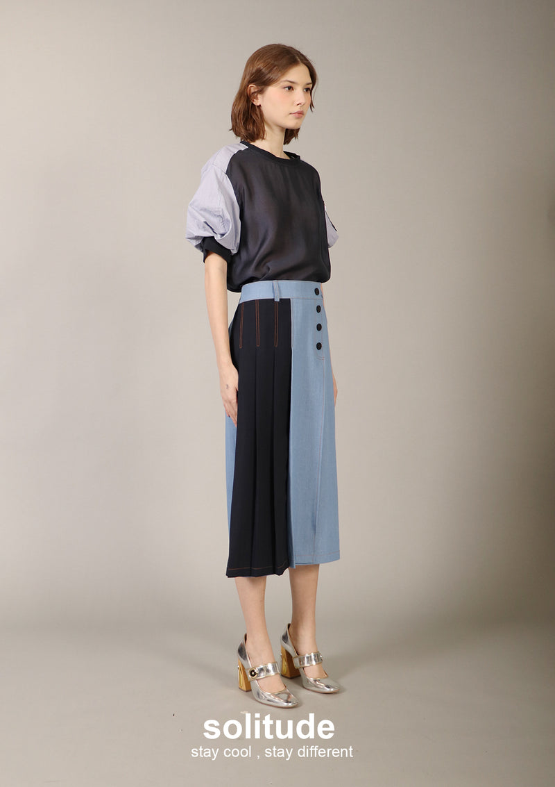 Light Blue Denim Culottes