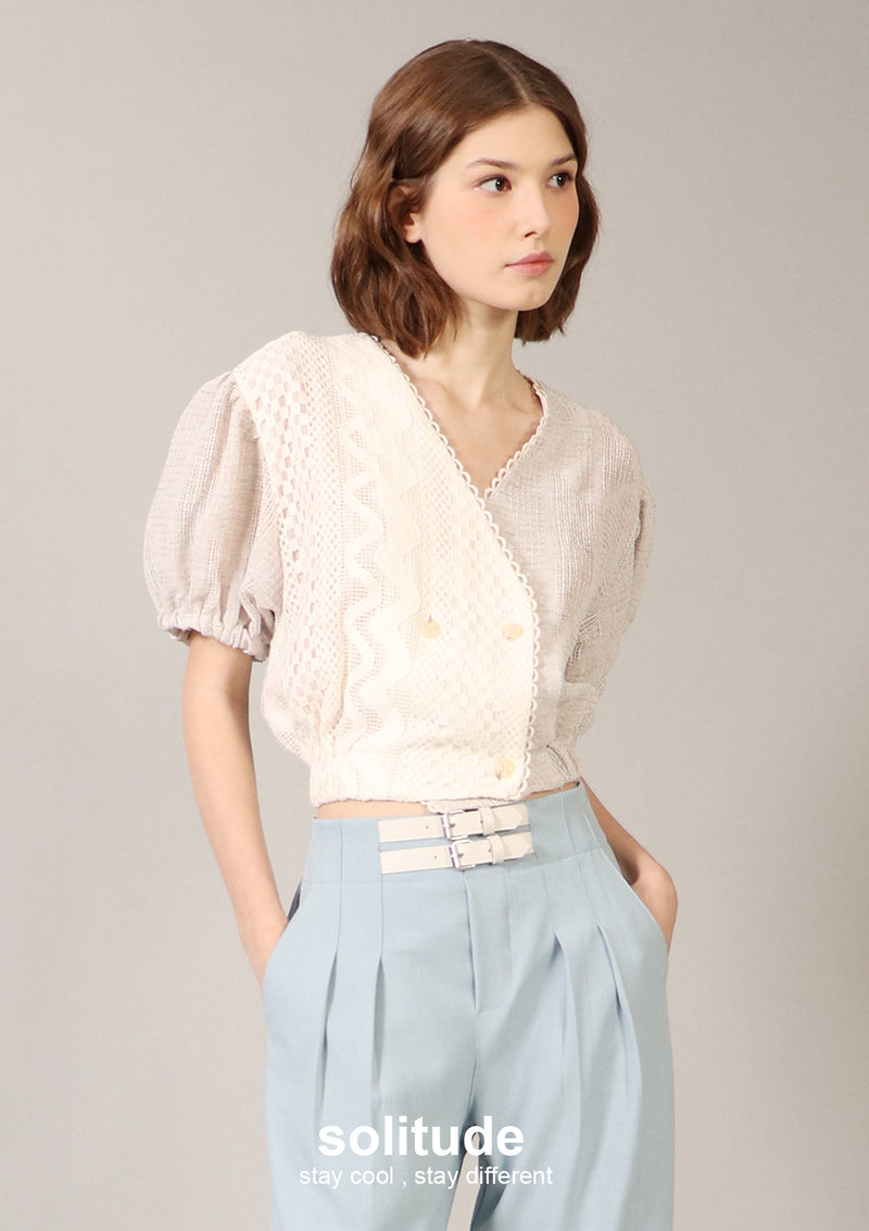 Lace Trims Cropped Top