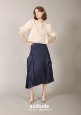 Navy 3D Cut Skirt