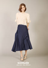 Navy 3D Cut Skirt