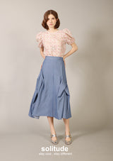 Light Blue 3D Cut Skirt