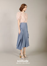 Light Blue 3D Cut Skirt