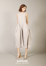 Grey 3D Cut Woven Dress