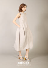 Grey 3D Cut Woven Dress