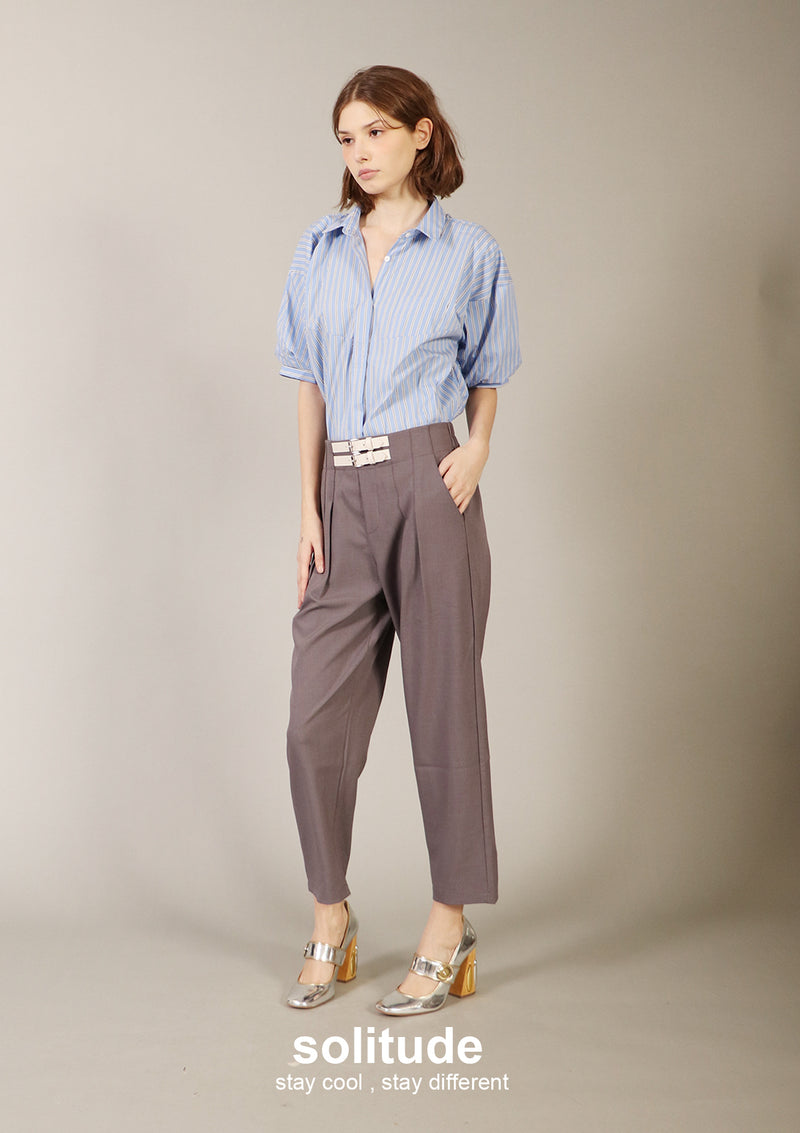 Grey Belt Trousers