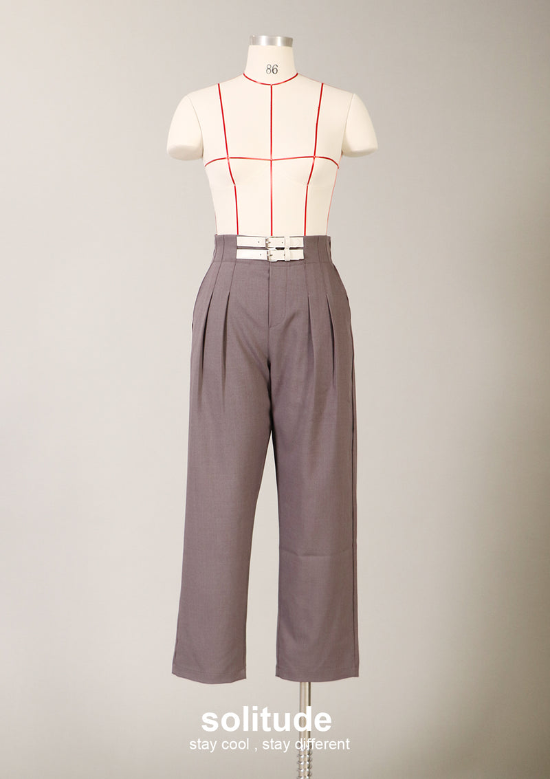 Grey Belt Trousers