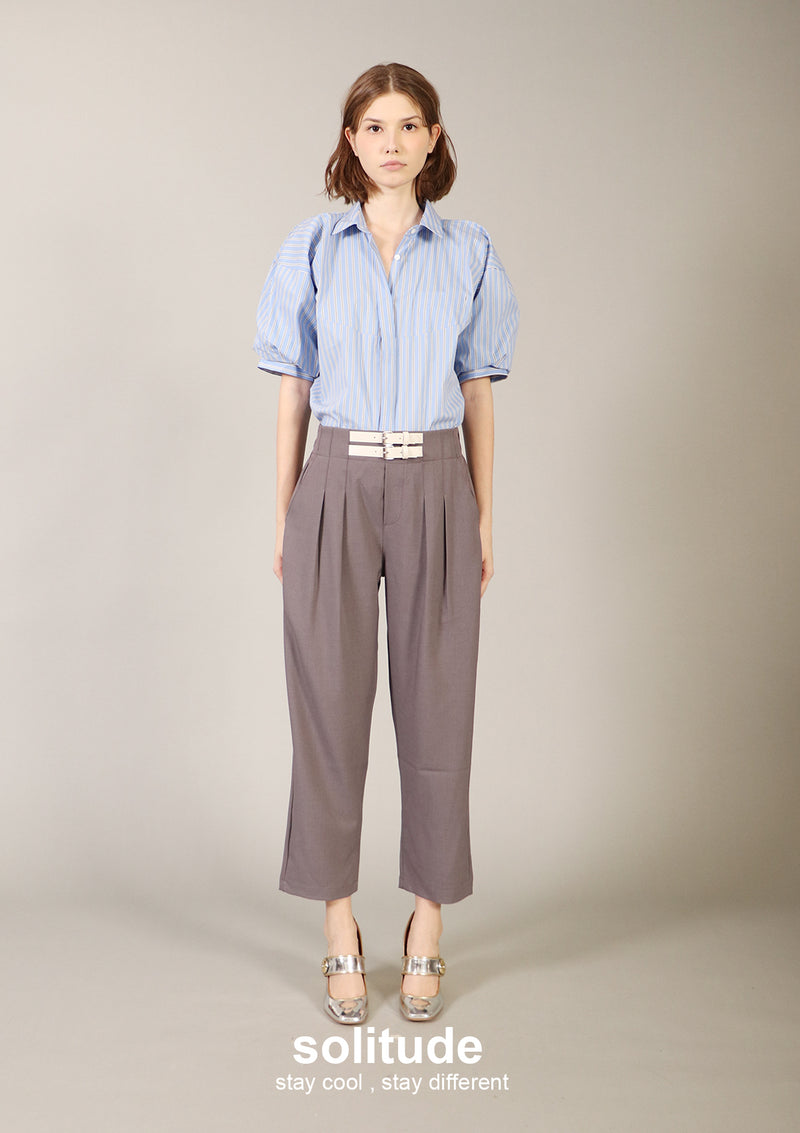 Grey Belt Trousers