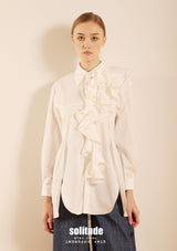 White Long Ruffles Shirt