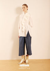 White Long Ruffles Shirt