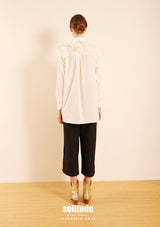 White Long Ruffles Shirt