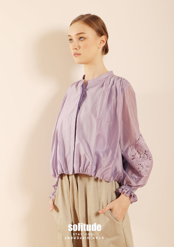 Purple Embroidered Shirt