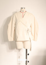 White Boxy Woven Jacket