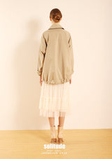 Khaki Drawstring Coat