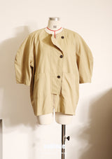 Khaki 3D Sleeves Wove Jacket