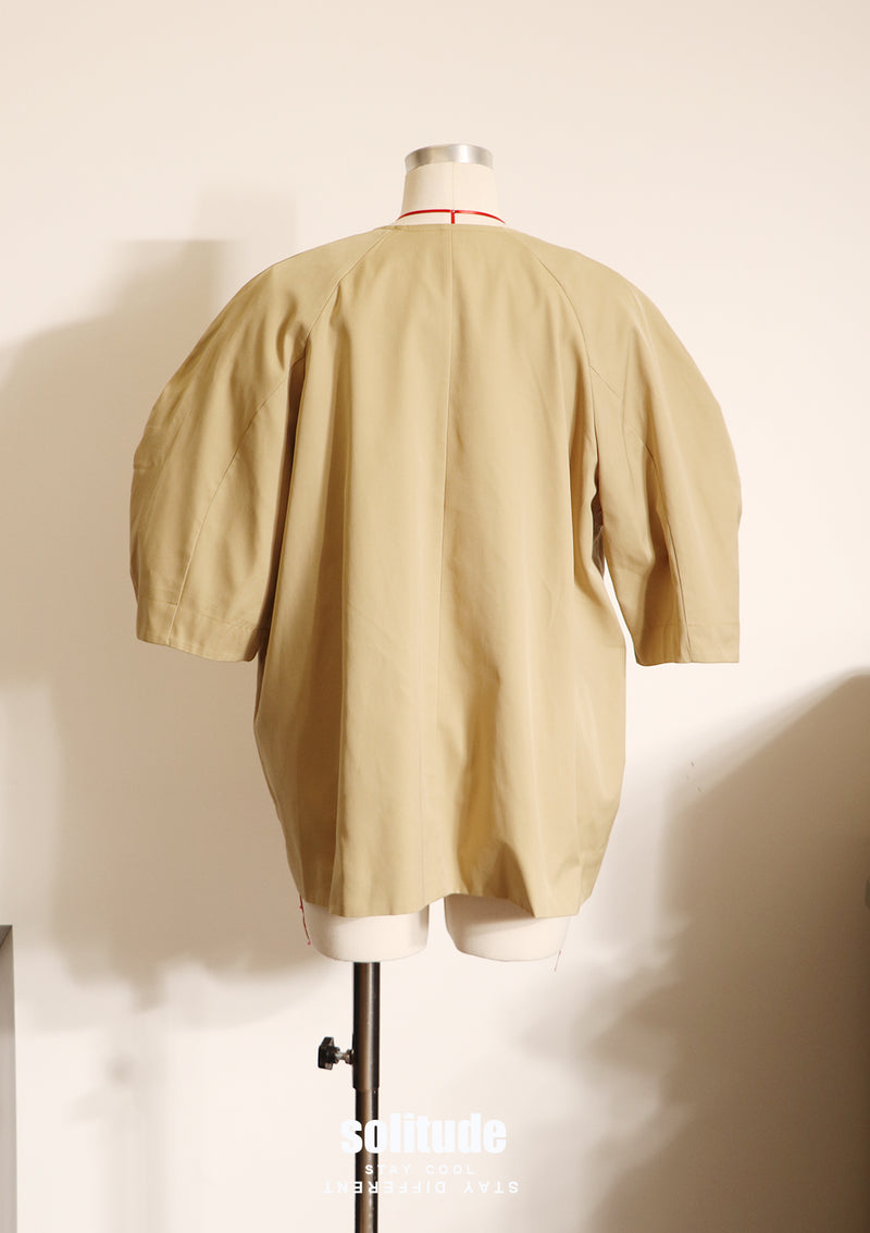 Khaki 3D Sleeves Wove Jacket