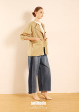 Khaki 3D Sleeves Wove Jacket