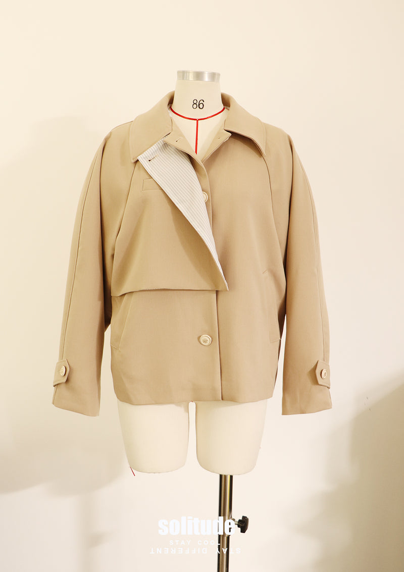 Beige Layered Jacket