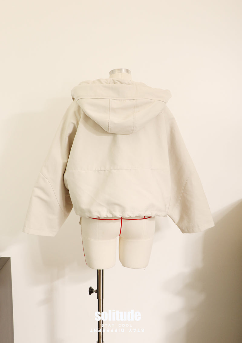 Oversize Cropped Nylon Jacket