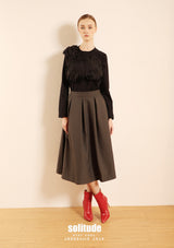 Charcoal Pleated Skirt