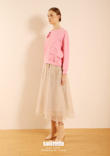 Jeans Cut Organza Skirt