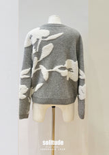 Embossed Flowers Sweater