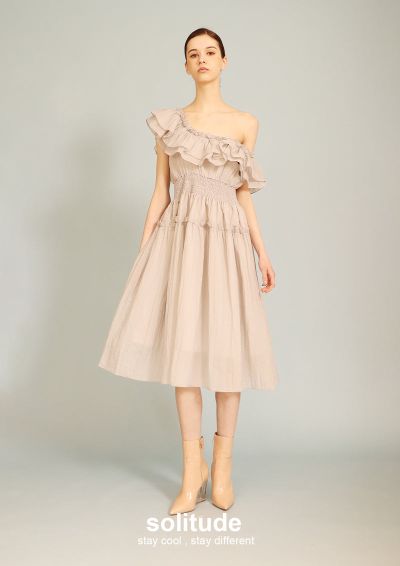 Grey Gathers Dress